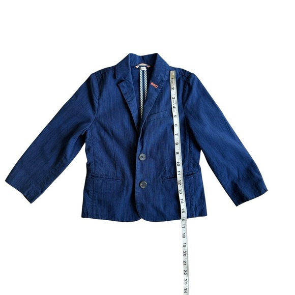 Boden (Mini Boden) Little Boy's Size 3-4 100% Cotton Blue Blazer Jacket - Picture 6 of 11